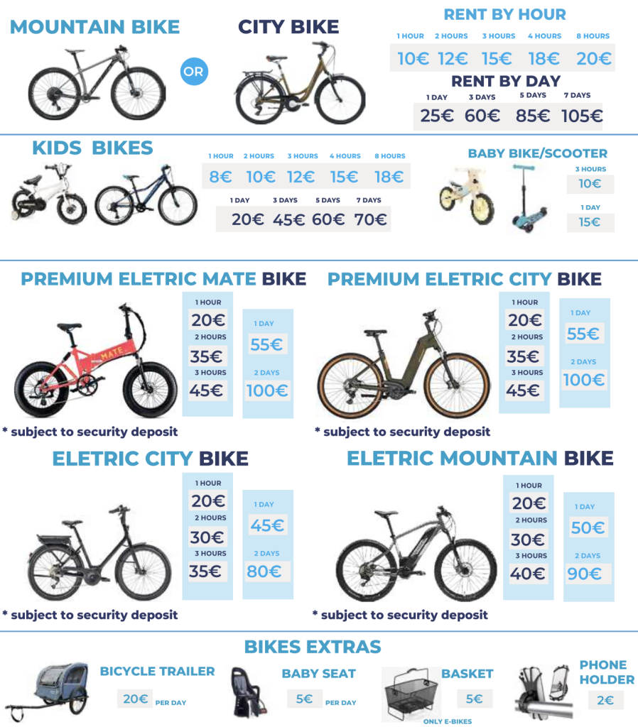 Full Price list vilamoura bikes