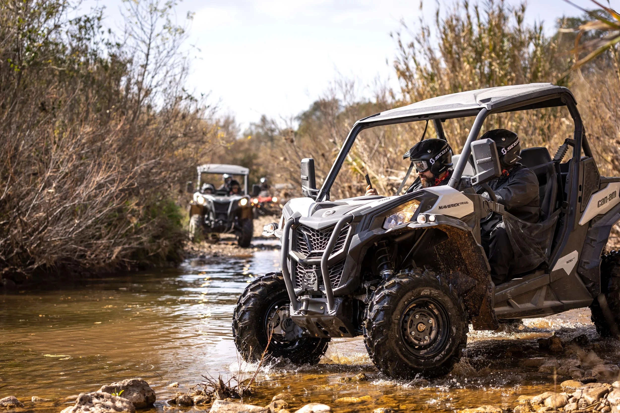 Buggy driving through water on an off-road tour near Almancil in the Algarve